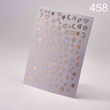 Наклейки 3D 458 золото