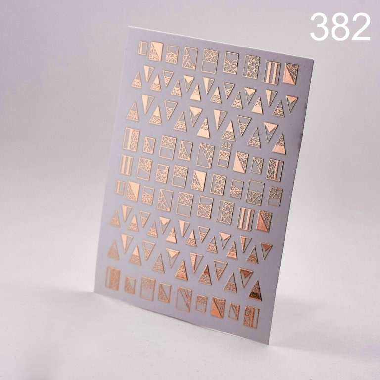 Наклейки 3D 382 розовое золото