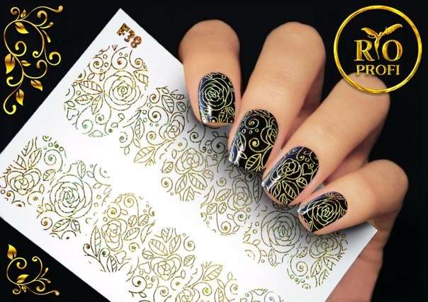 Rio Profi Слайдер дизайн фольгированный Золото №38