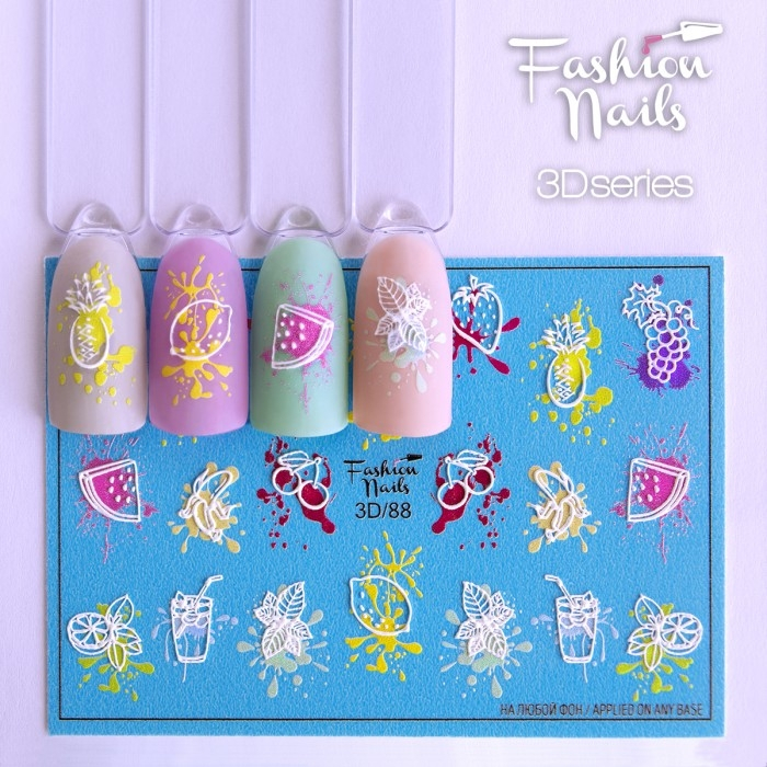 Fashion Nails Слайдер-дизайн 3D № 88