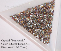 Стразы ss4 Lt.col.topaz AB 1.5-1.7mm 100шт