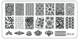 Пластина для стемпинга пластиковая 6*12 см XY-L19