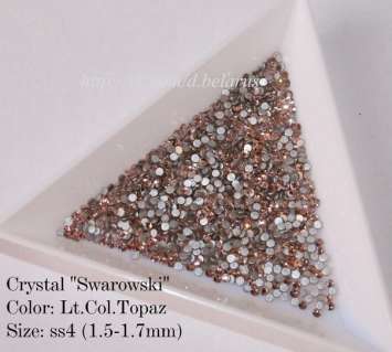 Стразы ss4 Lt.col.topaz 1.5-1.7mm 100шт 