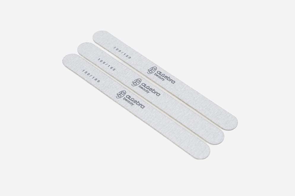 Algebra Beauty Пилки на деревянной основе 100/180 грит L Plus 25 шт   