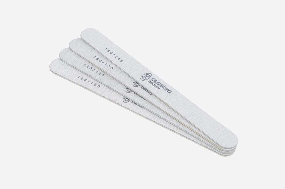 Algebra Beauty Пилки на деревянной основе 100/180 грит L Plus 25 шт   