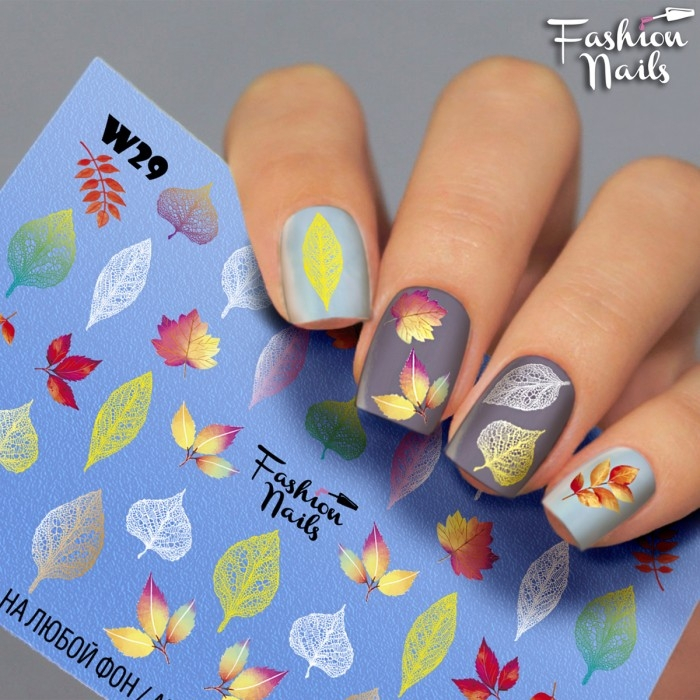 Fashion Nails Слайдер-дизайн WHITE № 29