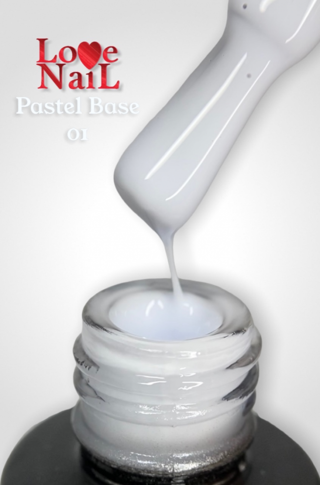 LOVE NAIL Каучуковая камуфлирующая база PASTEL №1