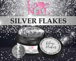 .Silver Flakes LOVE NAIL ГЕЛЬ ЛАК класса Premium  