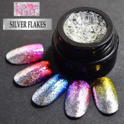 .Silver Flakes LOVE NAIL ГЕЛЬ ЛАК класса Premium  