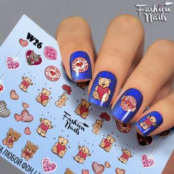 Fashion Nails Слайдер-дизайн WHITE № 26