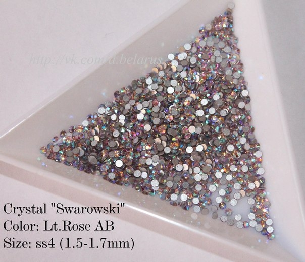 Стразы ss4 Lt.Rose AB 1.5-1.7mm 100шт 