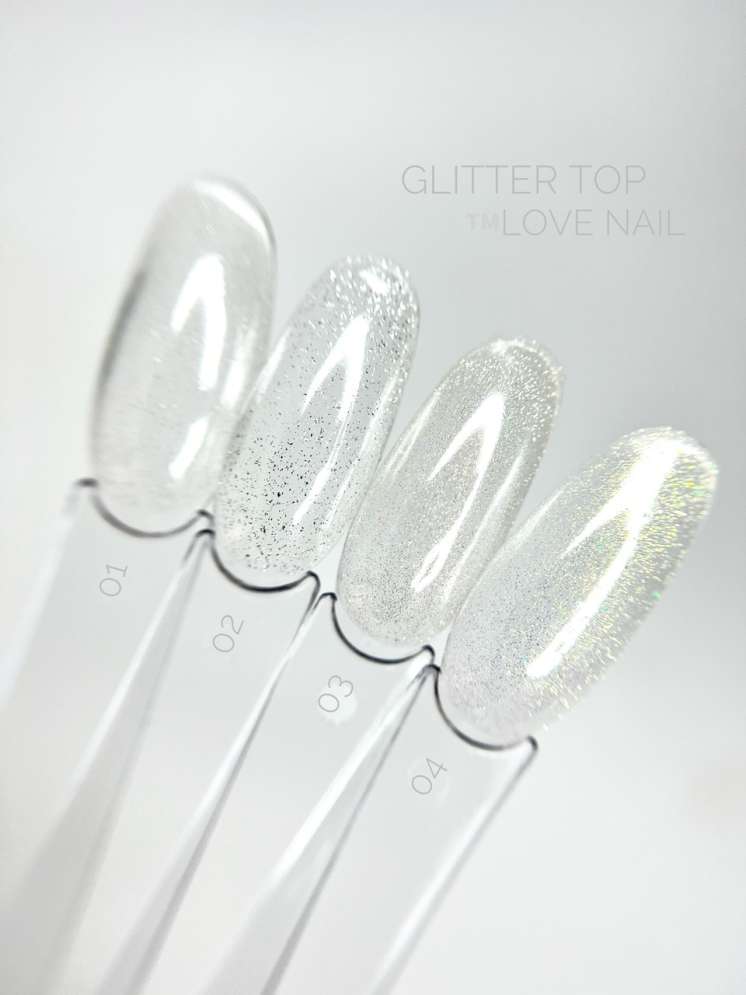 Top no wipe Glitter 04 LOVE NAIL