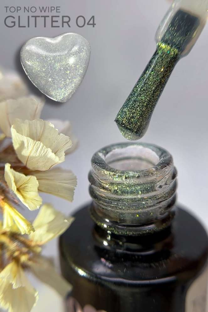 Top no wipe Glitter 04 LOVE NAIL
