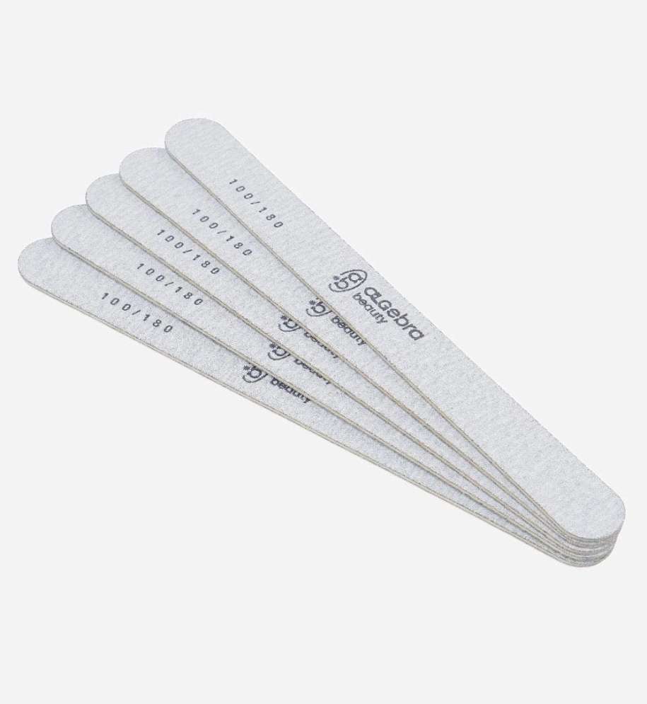 Algebra Beauty Пилки на деревянной основе 100/180 грит L Plus 50 шт    