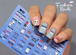 Fashion Nails Слайдер-дизайн WHITE № 31