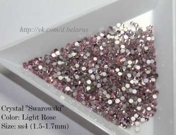 Стразы ss4 Lt.Rose 1.5-1.7mm 100шт  