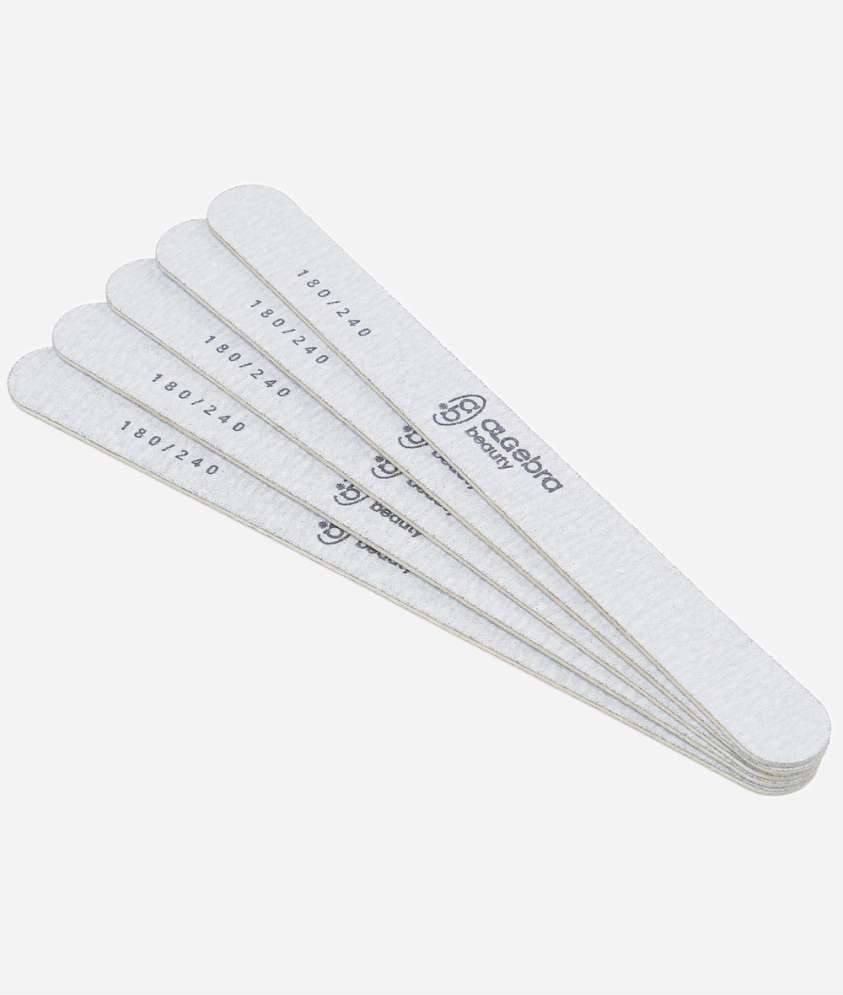 Algebra Beauty Пилки на деревянной основе 180/240 грит L Plus 25 шт    
