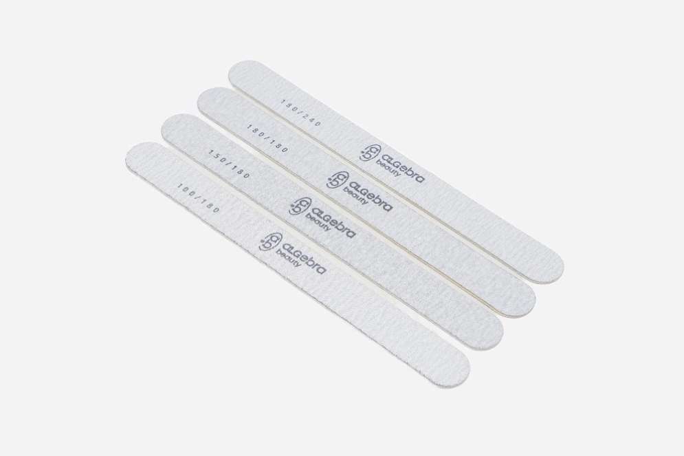 Algebra Beauty Пилки на деревянной основе 180/240 грит L Plus 25 шт    