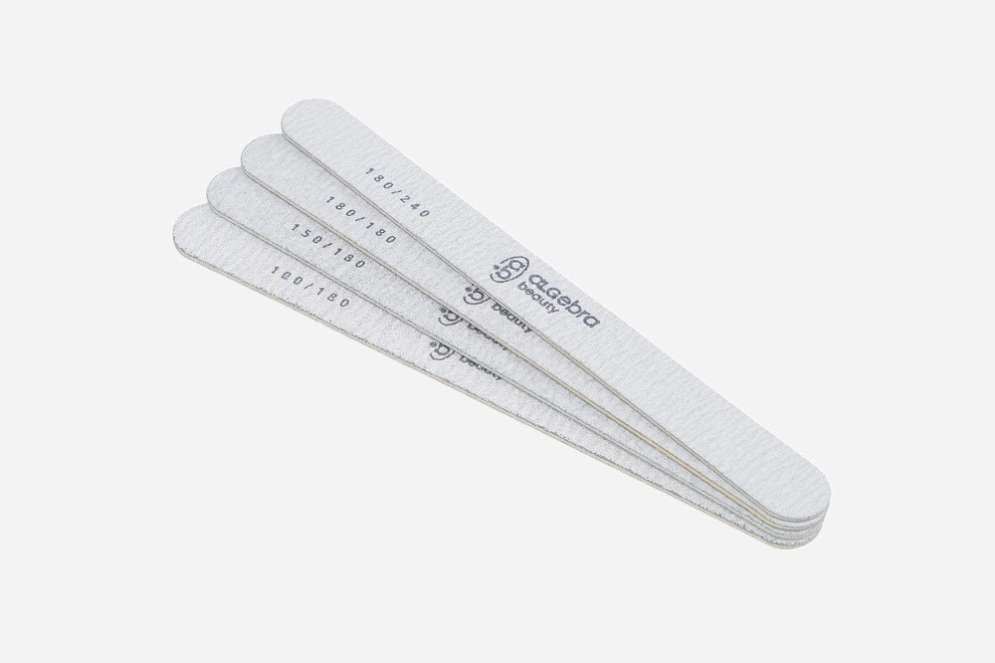 Algebra Beauty Пилки на деревянной основе 180/240 грит L Plus 25 шт    