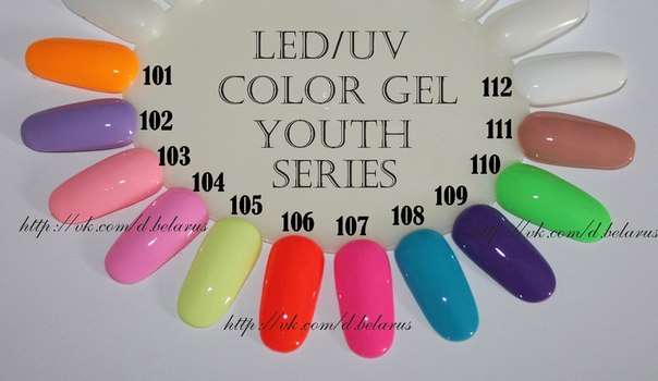 Набор цветных гелей СANNI YOUTH SERIES 12 шт