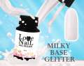 Milky Base Glitter LOVE NAIL