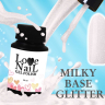 Milky Base Glitter LOVE NAIL