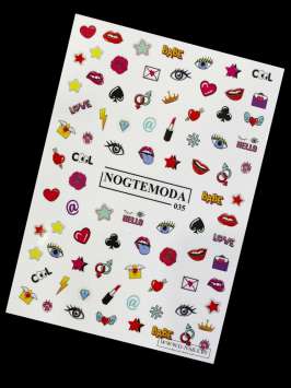Наклейки Nogtemoda № 035