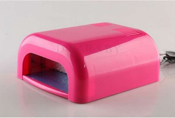 Лампа 36W УФ с таймером 120 сек и режимом бесконечности (ярко-розовая)  