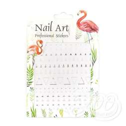 Наклейки треугольники 1375 серебро