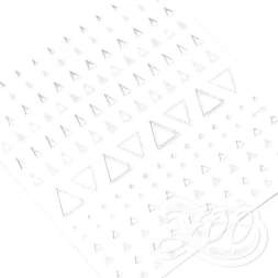 Наклейки треугольники 1375 серебро