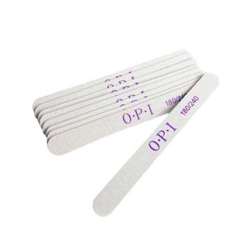 Пилочка OPI прямая тонкая на деревянной основе 180/240, 50 шт/упаковка 