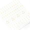 Наклейки треугольники 1376 золото