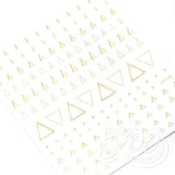 Наклейки треугольники 1376 золото