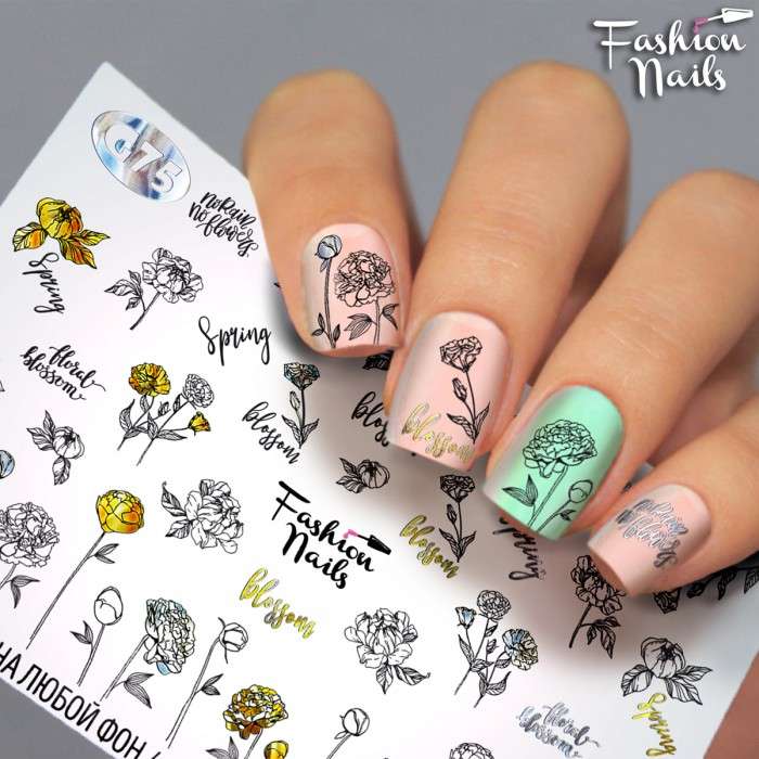 Fashion Nails Слайдер-дизайн GALAXY № 75