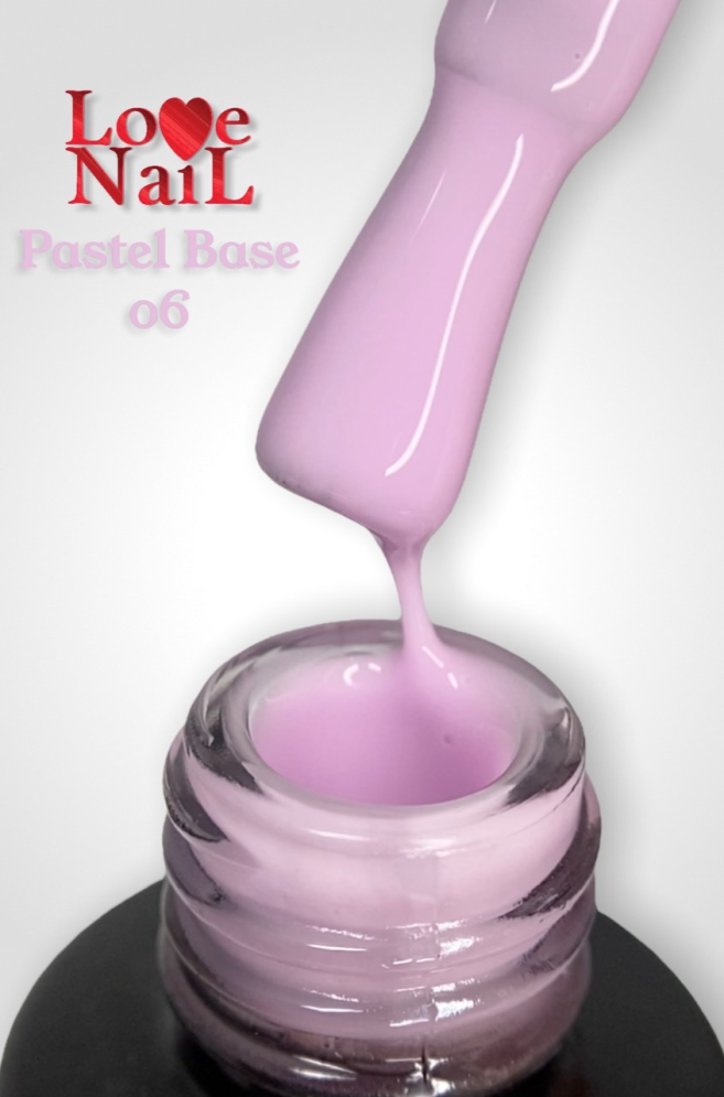 LOVE NAIL Каучуковая камуфлирующая база PASTEL №6