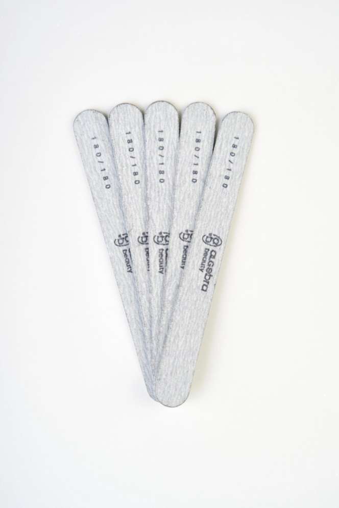 Algebra Beauty Пилки на деревянной основе 180/180 грит M 50 шт     