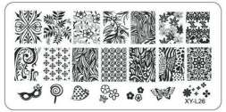 Пластина для стемпинга пластиковая 6*12 см XY-L26