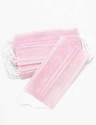 Маски одноразовые 3х слойные розовые 50 шт уп.  