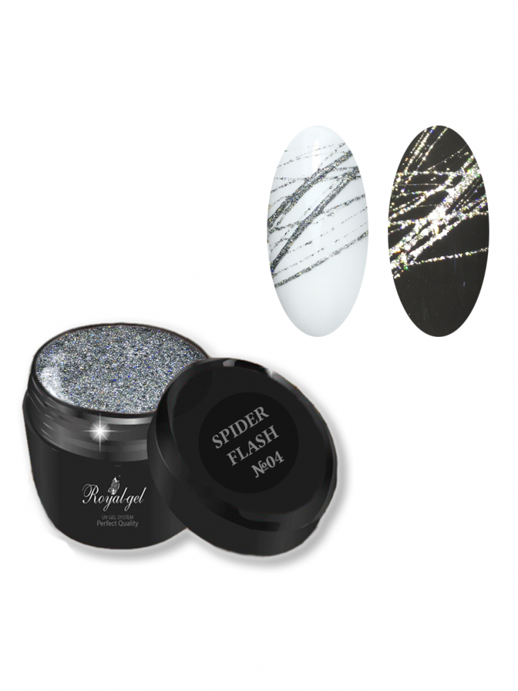 Светоотражающая гель-паутинка SPIDER &quot;Disco Silver&quot; 5 ml
