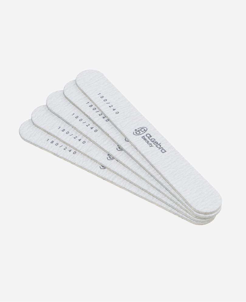 Algebra Beauty Пилки на деревянной основе 180/240 грит M 50 шт      