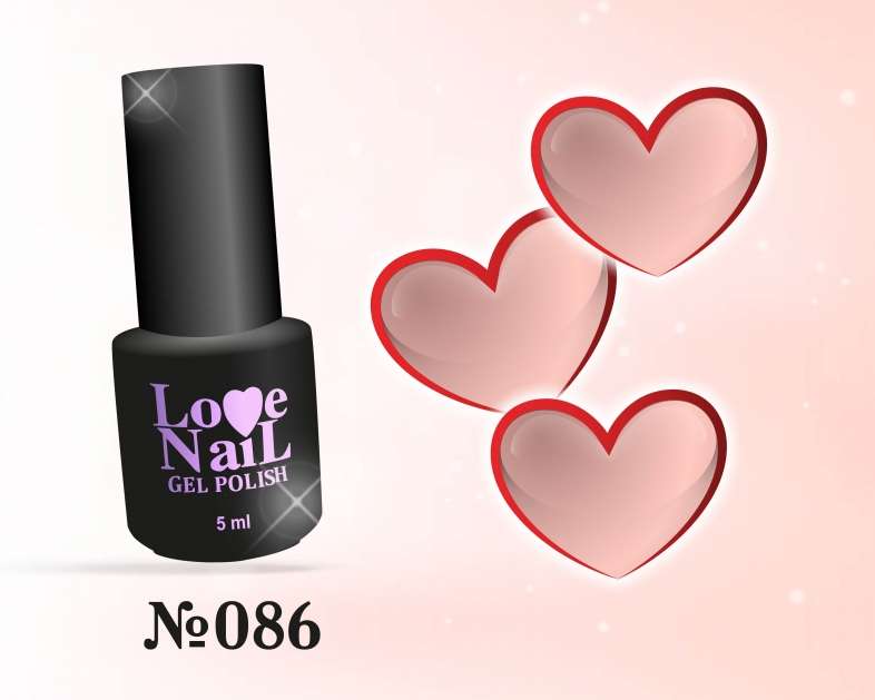 086 LOVE NAIL ГЕЛЬ ЛАК класса Premium   
