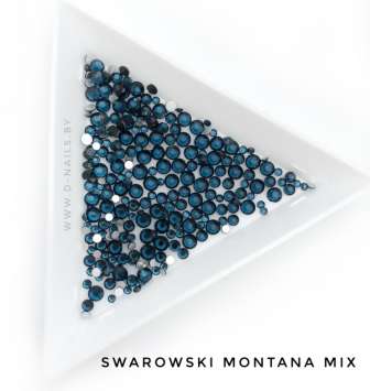 Стразы Swarovski MONTANA MIX 1440 шт (микс размеры)    