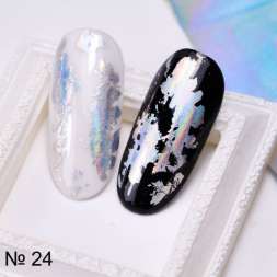 Фольга серебро голографическое (24)