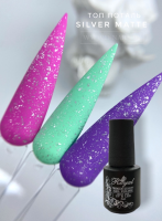 Royal Топ Поталь матовый SILVER MATTE без липкого слоя