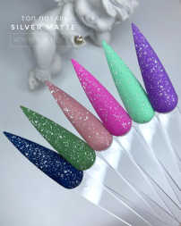 Royal Топ Поталь матовый SILVER MATTE без липкого слоя