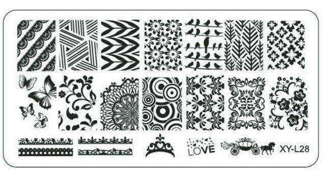 Пластина для стемпинга пластиковая 6*12 см XY-L28