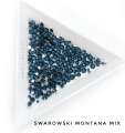 Стразы Swarovski MONTANA MIX 144 шт (микс размеры)   