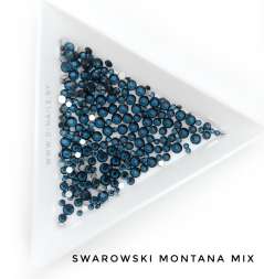 Стразы Swarovski MONTANA MIX 144 шт (микс размеры)   