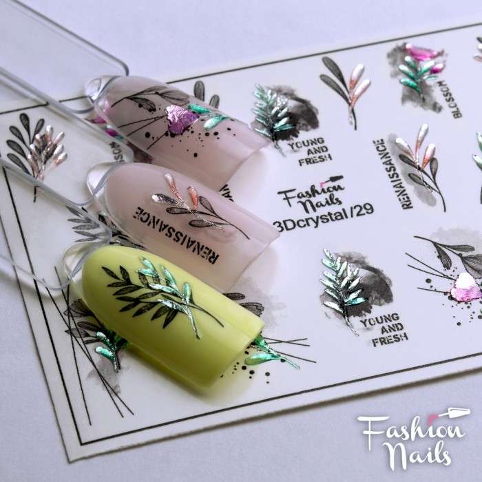 Fashion Nails Слайдер-дизайн 3D CRYSTAL № 29