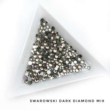 Стразы Swarovski DARK DIAMOND MIX 1440 шт (микс размеры)     